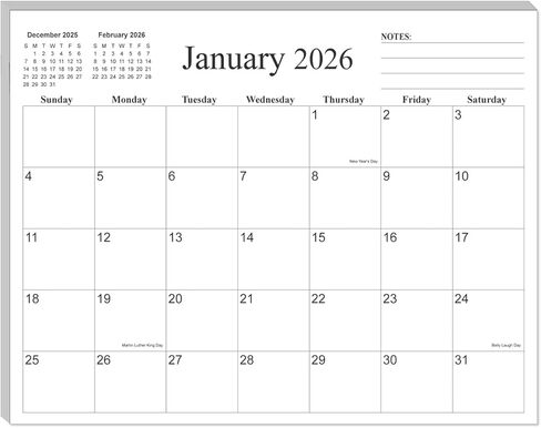 تقويم الثلاجة المغناطيسي 2026 - التقويم 2026-2027 من يناير 2026 حتى يونيو 2027 - تقويمات الثلاجة الشهرية المثالية مع الحد الأدنى من التصاميم للتنظيم، 8.5 بوصة × 11 بوصة، أسود in Kuwait