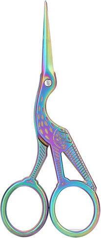 Colorful Stainless Steel Crane Scissors, Exquisite Appearance, Incisive Blades, for Embroidery, Sewing, Crafting in Saudi Arabia