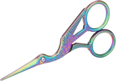 Colorful Stainless Steel Crane Scissors, Exquisite Appearance, Incisive Blades, for Embroidery, Sewing, Crafting in Saudi Arabia