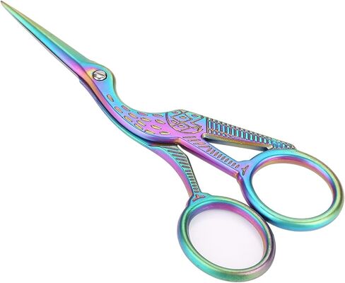 Colorful Stainless Steel Crane Scissors, Exquisite Appearance, Incisive Blades, for Embroidery, Sewing, Crafting in Saudi Arabia