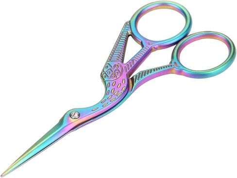 Colorful Stainless Steel Crane Scissors, Exquisite Appearance, Incisive Blades, for Embroidery, Sewing, Crafting in Saudi Arabia