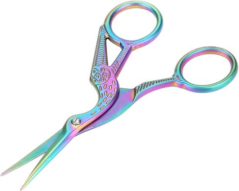 Colorful Stainless Steel Crane Scissors, Exquisite Appearance, Incisive Blades, for Embroidery, Sewing, Crafting in Saudi Arabia