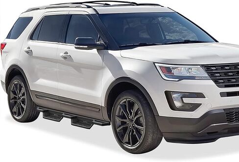 APS Stainless Steel 6.5in Nerf Bars Pocket Steps Square Tube Rocker Guards Compatible with Ford Explorer SUV 4-Door 11-19 in Saudi Arabia