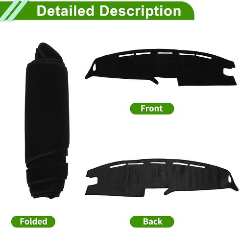 Dashboard Cover for Ford F-350 1992-1996 Dash Cover Mat Carpet Center Console Dash Cover Mat Car Interior Anti-Slip Polyester Black 1 Pc in Saudi Arabia