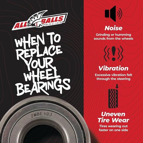 New Rear All Balls Racing Wheel Bearing Kit 25-1752 Compatible With/Replacement For Can-Am Outlander 400 4x4 03-05 in Saudi Arabia