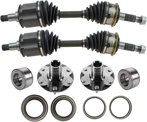 TRQ Front CV Axle Assemblies Wheel Bearings Hubs Seals 10 Piece Compatible with 1996-2002 Toyota 4Runner 1995-2004 Tacoma in Saudi Arabia