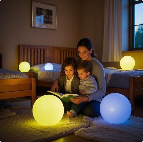 مصباح كرة LED مقاس 12 بوصة، ضوء كرة متوهج متغير مع جهاز تحكم عن بعد، مصباح أرضي ناعم قابل للتعتيم، مصباح مزاج قابل لإعادة الشحن، أضواء ليلية لاسلكية مزخرفة مقاومة للماء لفناء غرفة النوم المنزلية والحضانة in Kuwait