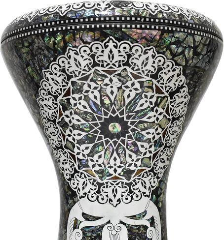 New Gawharet El Fan Drum Darbuka tabla doumbek 17/17.5 inch inlaid mother of pearl with free bag (Sea Star) in Kuwait