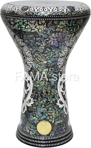 New Gawharet El Fan Drum Darbuka tabla doumbek 17/17.5 inch inlaid mother of pearl with free bag (Sea Star) in Kuwait