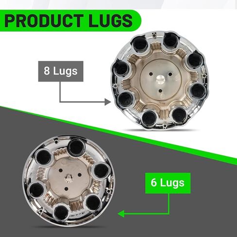 6 Lugs Plating Wheel Center Cap Compatible with Silverado Suburban Avalanche Tahoe Express&Savana Sierra Yukon 16" 17" Wheels in Saudi Arabia