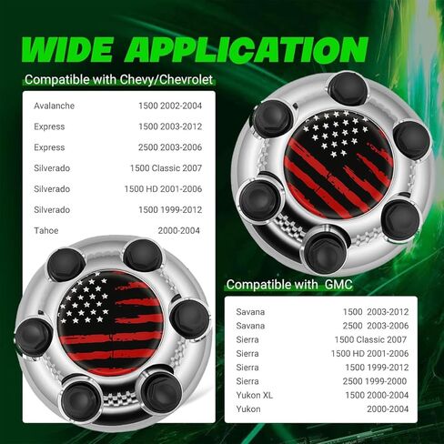 6 Lugs Plating Wheel Center Cap Compatible with Silverado Suburban Avalanche Tahoe Express&Savana Sierra Yukon 16" 17" Wheels in Saudi Arabia