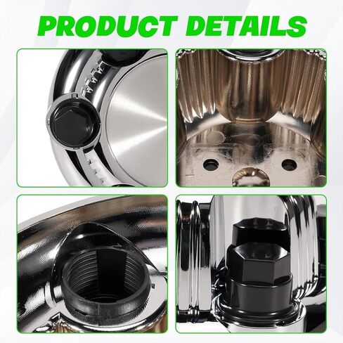 6 Lugs Plating Wheel Center Cap Compatible with Silverado Suburban Avalanche Tahoe Express&Savana Sierra Yukon 16" 17" Wheels in Saudi Arabia