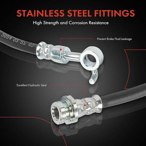 A-Premium Front Passenger Side Brake Hydraulic Hose Compatible with Select Nissan Models - Kicks 2018-2023 - Replace# 462105RB0B in Saudi Arabia