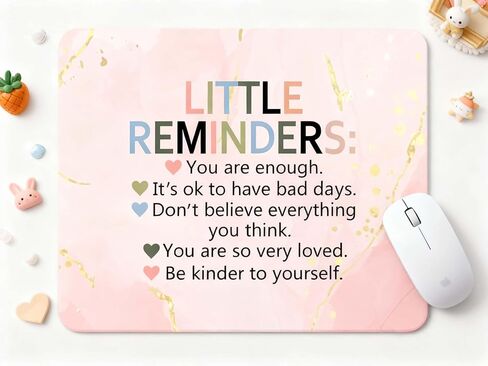 Christian Mouse Pad - Be Still and Know That I Am God Psalm 46:10 - Inspirational Religious Desk Accessory - Non-Slip Rubber Base - Gold Sparkle Design in Saudi Arabia