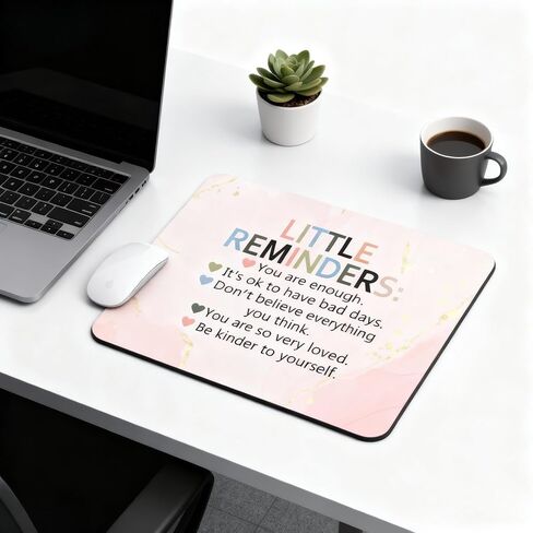 Christian Mouse Pad - Be Still and Know That I Am God Psalm 46:10 - Inspirational Religious Desk Accessory - Non-Slip Rubber Base - Gold Sparkle Design in Saudi Arabia