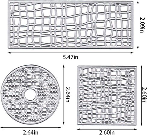 3pcs 3D Background Border Die Cuts for Card Making, Round Rectangle Square Frame Cutting Dies Scalloped Nesting Dot Dies for Paper Craft DIY Decor Card Making Scrapbooking Paper Album Stamp in Saudi Arabia