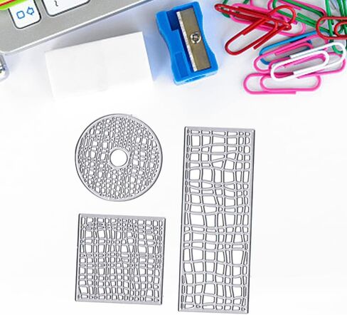 3pcs 3D Background Border Die Cuts for Card Making, Round Rectangle Square Frame Cutting Dies Scalloped Nesting Dot Dies for Paper Craft DIY Decor Card Making Scrapbooking Paper Album Stamp in Saudi Arabia