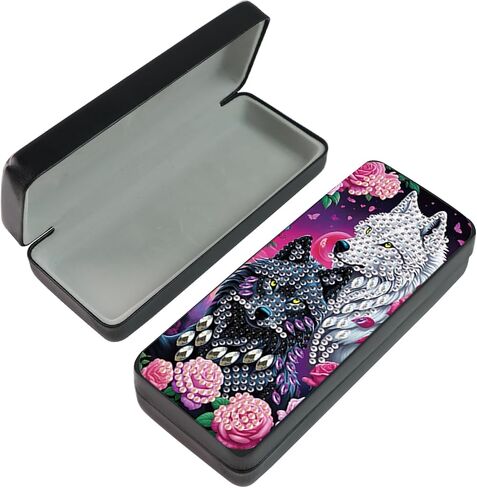 5D DIY Diamond Painting Kit Special Shape Diamond Art Eyeglass Case, Handmade Diamond Art Sunglasses Glasses Storage Box, Partial Mosaic Making Craft for Adults Travel Sunglasses Storage Box Gift in Saudi Arabia