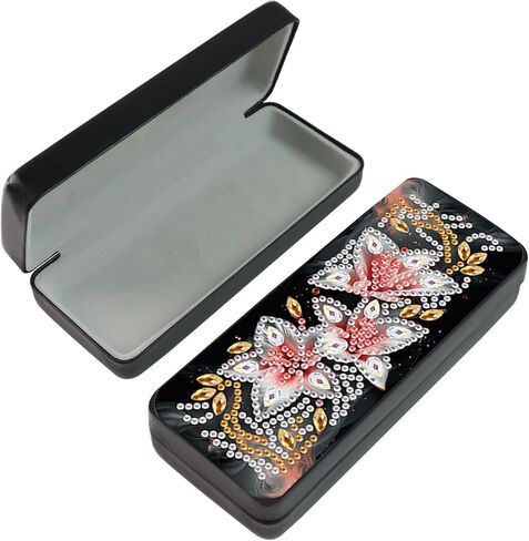 5D DIY Diamond Painting Kit Special Shape Diamond Art Eyeglass Case, Handmade Diamond Art Sunglasses Glasses Storage Box, Partial Mosaic Making Craft for Adults Travel Sunglasses Storage Box Gift in Saudi Arabia
