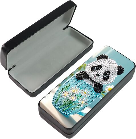 5D DIY Diamond Painting Kit Special Shape Diamond Art Eyeglass Case, Handmade Diamond Art Sunglasses Glasses Storage Box, Partial Mosaic Making Craft for Adults Travel Sunglasses Storage Box Gift in Saudi Arabia