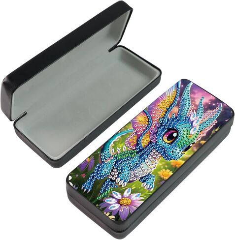 5D DIY Diamond Painting Kit Special Shape Diamond Art Eyeglass Case, Handmade Diamond Art Sunglasses Glasses Storage Box, Partial Mosaic Making Craft for Adults Travel Sunglasses Storage Box Gift in Saudi Arabia