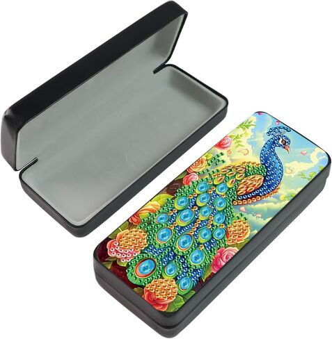 5D DIY Diamond Painting Kit Special Shape Diamond Art Eyeglass Case, Handmade Diamond Art Sunglasses Glasses Storage Box, Partial Mosaic Making Craft for Adults Travel Sunglasses Storage Box Gift in Saudi Arabia