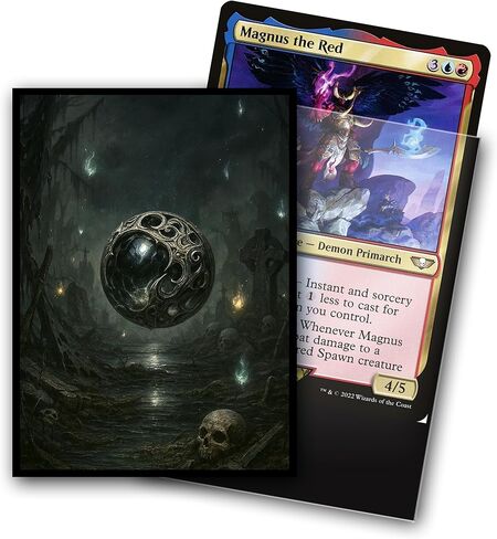 MTG Card Sleeves - Element Series (Earth/Fire/Wood/Water/Dark) - Ultra Clear Front & Matte Finish Back, 100 Count Standard Size Matte Art Sleeve for Magic The Gathering (Void's Gaze) in Saudi Arabia