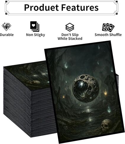 MTG Card Sleeves - Element Series (Earth/Fire/Wood/Water/Dark) - Ultra Clear Front & Matte Finish Back, 100 Count Standard Size Matte Art Sleeve for Magic The Gathering (Void's Gaze) in Saudi Arabia