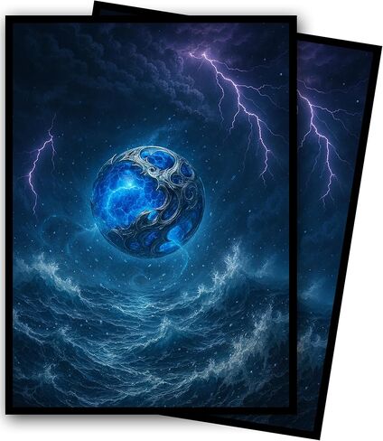 MTG Card Sleeves - Element Series (Earth/Fire/Wood/Water/Dark) - Ultra Clear Front & Matte Finish Back, 100 Count Standard Size Matte Art Sleeve for Magic The Gathering (Void's Gaze) in Saudi Arabia