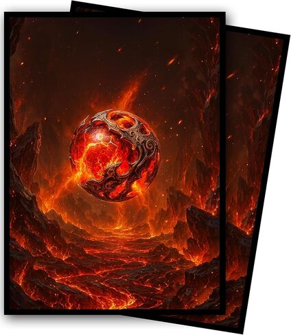 MTG Card Sleeves - Element Series (Earth/Fire/Wood/Water/Dark) - Ultra Clear Front & Matte Finish Back, 100 Count Standard Size Matte Art Sleeve for Magic The Gathering (Void's Gaze) in Saudi Arabia