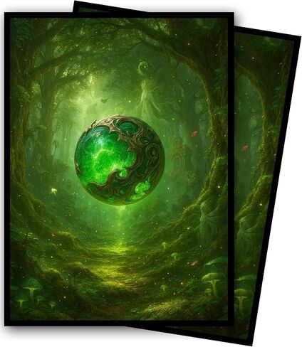MTG Card Sleeves - Element Series (Earth/Fire/Wood/Water/Dark) - Ultra Clear Front & Matte Finish Back, 100 Count Standard Size Matte Art Sleeve for Magic The Gathering (Void's Gaze) in Saudi Arabia