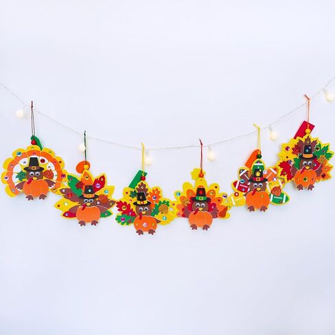 24 مجموعة من Winlyn 24 مجموعة من مجموعات الحرف اليدوية لعيد الشكر وحرف الخريف DIY وزخارف تركيا ومجموعات فنية للخريف من أوراق القيقب واليقطين وملصقات رغوة تركيا الفنون والحرف اليدوية للأطفال وأنشطة الفصول الدراسية هدايا الحفلات in Kuwait