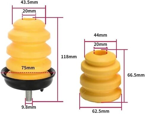 2Pcs Rear Axle Rubber Shock Absorber Bump Stop Bumper Spring 15712438 Front Arm 15153958 For Sierr For Chev Silvera 1500(2Pcs Rear) in Saudi Arabia