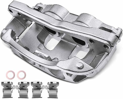 مجموعة فرجار الفرامل القرصية الممتازة مع دعامة متوافقة مع موديلات فورد المختارة - F-450/F-550 Super Duty 2017 2018 2019 2020 - جانب السائق الأيسر الأمامي in Saudi Arabia