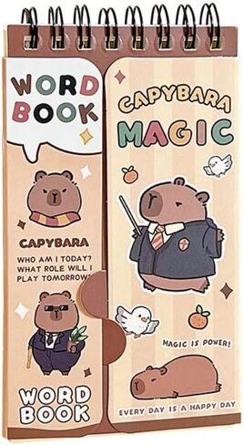 Student Portable Mini Capybara Kawaii Cartoon Student Stationery Planner Notebook Diary Notepad School Supplies(Magic) in Saudi Arabia