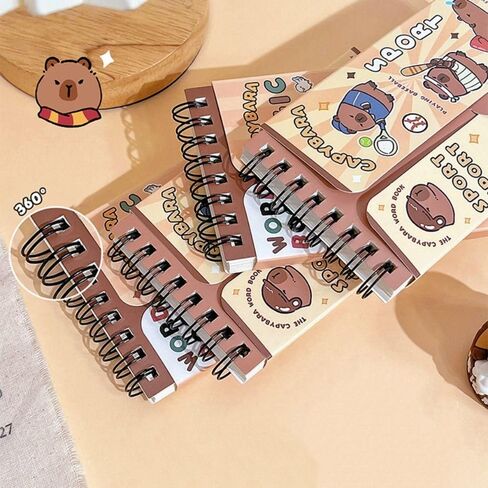 Student Portable Mini Capybara Kawaii Cartoon Student Stationery Planner Notebook Diary Notepad School Supplies(Magic) in Saudi Arabia