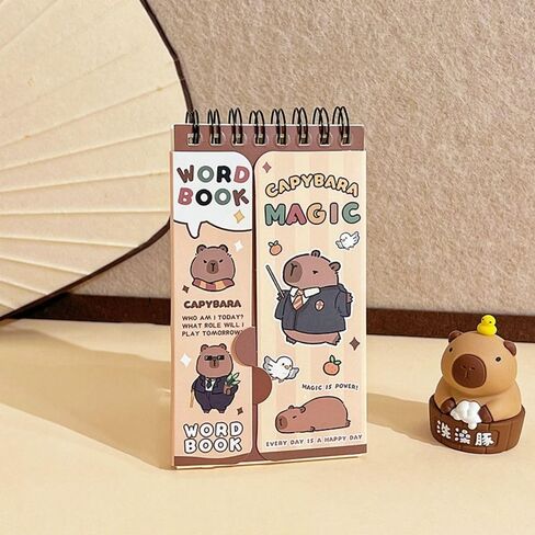 Student Portable Mini Capybara Kawaii Cartoon Student Stationery Planner Notebook Diary Notepad School Supplies(Magic) in Saudi Arabia