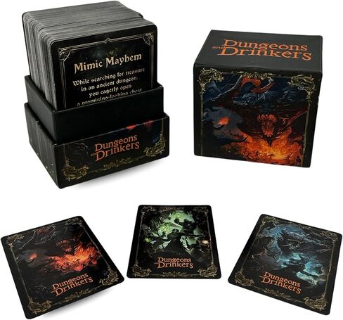 Dungeons & Drinkers: A Tavern Favorite | Easy DND Themed Card Game for TTRPG Fans | Pickup Anytime | D&D Themed Gift in Saudi Arabia