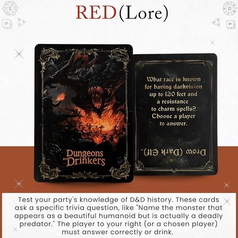 Dungeons & Drinkers: A Tavern Favorite | Easy DND Themed Card Game for TTRPG Fans | Pickup Anytime | D&D Themed Gift in Saudi Arabia