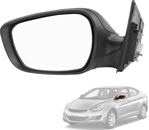 مرآة باب بديلة لجانب الركاب الأيمن لسيارة Hyundai Elantra 2011 2012 2013، استبدل HY1321179، أسود 5 دبابيس in Saudi Arabia