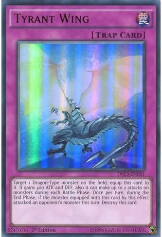 YuGiOh : DRL3-EN061 1st Ed Tyrant Wing Ultra Rare Card - ( Yu-Gi-Oh! Single Card) in Saudi Arabia
