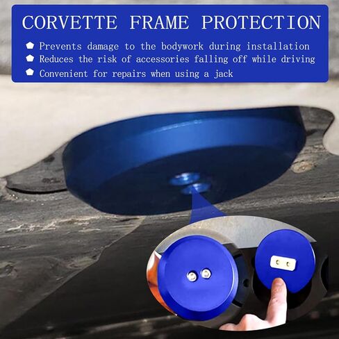 محول وسادة جاك مصنوع من مادة مؤكسدة لكورفيت C7/C6 الترباس على نقاط جاك مقبس أرضية من الألومنيوم 4 قطع (أزرق) in Kuwait