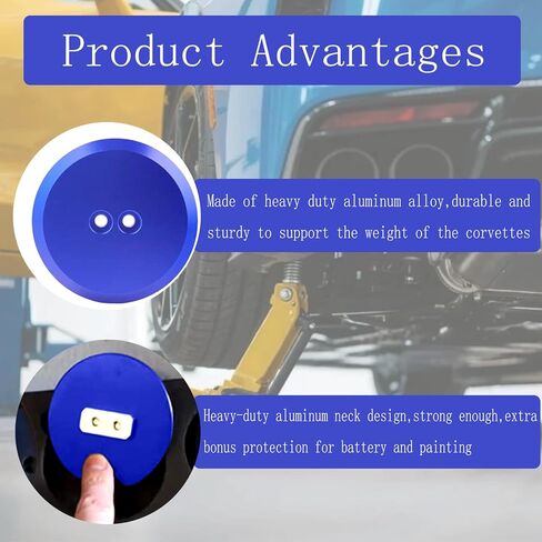 محول وسادة جاك مصنوع من مادة مؤكسدة لكورفيت C7/C6 الترباس على نقاط جاك مقبس أرضية من الألومنيوم 4 قطع (أزرق) in Kuwait