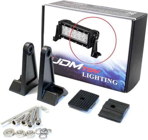 iJDMTOY Universal Fit Side Brackets Compatible with Mounting Double Row Straight or Curve LED Light Bar (Most 20 30 40 42 50 52 Inches) in Saudi Arabia