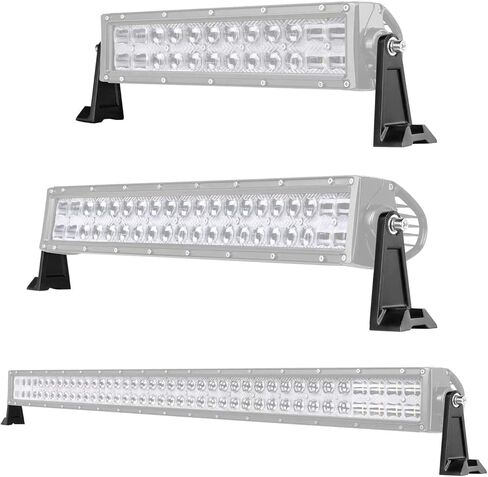 iJDMTOY Universal Fit Side Brackets Compatible with Mounting Double Row Straight or Curve LED Light Bar (Most 20 30 40 42 50 52 Inches) in Saudi Arabia