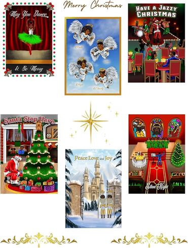 African American Christmas Holiday greeting cards in Saudi Arabia