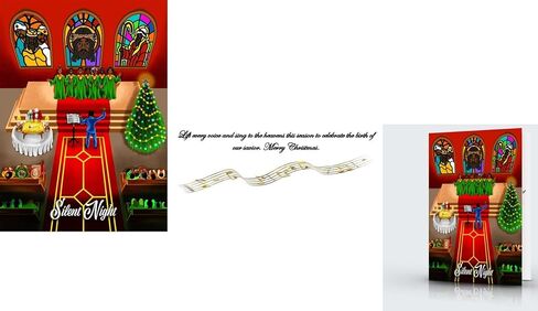 African American Christmas Holiday greeting cards in Saudi Arabia
