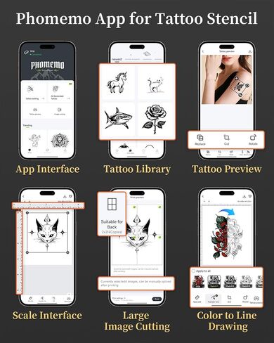 Phomemo Tattoo Stencil Printer, TP31 Mini Tattoo Machine with 30pcs Transfer Paper, Bluetooth Stencil Printer for Tattooing, Compatible with Phone & Tablet, 3 Inch, Pink, Tattoo Supplies in Saudi Arabia