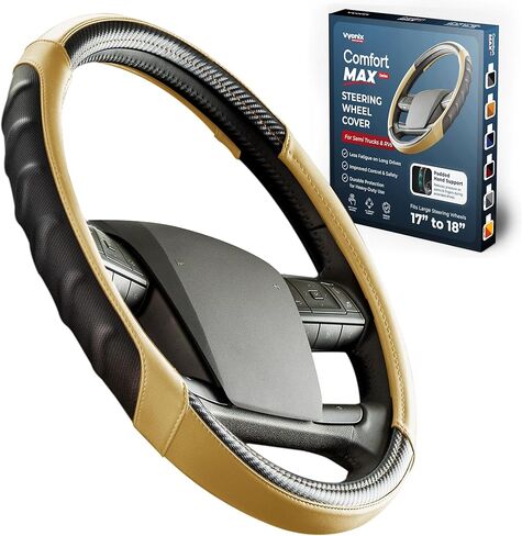 RV Steering Wheel Cover – 18 Inch Fit for Class A Motorhome – Soft Leather Anti-Slip Grip – Breathable Comfort Motorhome Accessories for Long Trips – Universal RV Accessories Upgrade – Grey in Saudi Arabia