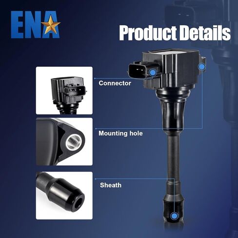 ENA Pack 4 Ignition Coil Iridium Spark Plug 2007 2008 2009 2010 2011 2012 2013 Compatible with Nissan Suzuki Altima Cube Frontier Sentra Versa Rogue Equator L4 Coils for UF509 C1506 22448EA000 97292 in Saudi Arabia